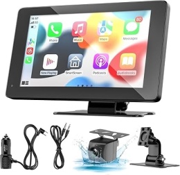 7″ Ekran Samochodowy Apple CarPlay I Android Auto - Bezprzewodowy, Kamera Cofania, Bluetooth, GPS