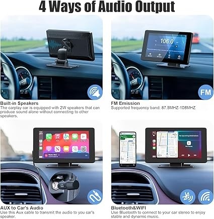7″ Ekran Samochodowy Apple CarPlay I Android Auto - Bezprzewodowy, Kamera Cofania, Bluetooth, GPS