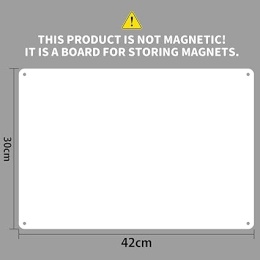 ALANGDUO Zestaw 2 metalowych tablic magnetycznych 42 × 30 cm - Samoprzylepne, stalowe tablice do biura, kuchni, lodówki, białe