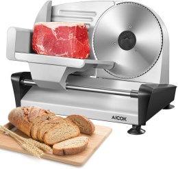 Aicok SL-519N Elektryczna Krajalnica Do Mięsa I Pieczywa 150 W - Ostrze 20 cm