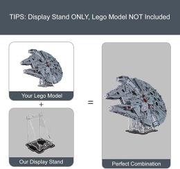Akrylowa podstawka ekspozycyjna do LEGO Star Wars 75192 Millennium Falcon - ulepszony stojak kompatybilny z zestawem 75192