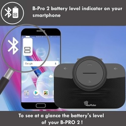 B-PRO 2B Zestaw Głośnomówiący Bluetooth Do Samochodu - Automatyczne Połączenie, Lampka LED