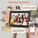 BIGASUO Cyfrowa Ramka 10,1" Frameo - WiFi, 32 GB, Ekran IPS 1280×800, wysyłanie zdjęć i filmów z telefonu, idealny prezent dla r