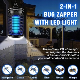 BUG ZAPPER Elektryczna pułapka na owady z lampą LED KN-02