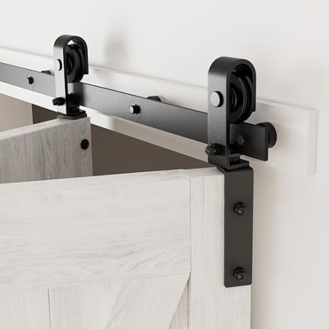 CCJH Zestaw Okuć Do Drzwi Przesuwnych Składanych 3,3 ft / 40″ - Cichy, Do 2 Drzwi, Heavy Duty