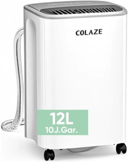 COLAZE Osuszacz Powietrza 12 L/24h - Cichy Osuszacz z Wyświetlaczem Cyfrowym do Pomieszczeń do 30 m²