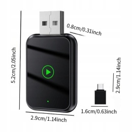 Carplay Android Auto 2w1 Bezprzewodowy Adapter Wifi 5ghz Usb