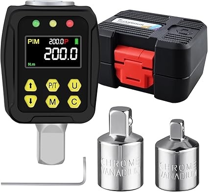 Cyfrowy Adapter Dynamometryczny 1/2″ 10-200 Nm - Wyświetlacz LCD, Tryby PEAK/TRACK