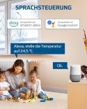 DEWENWILS Zigbee - inteligentny termostat grzejnikowy, programowalny, sterowanie aplikacją, kompatybilny z Alexa i Google Assist