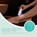 Depilator elektryczny HR110 dla kobiet - 21 pęset, oświetlenie LED, 2 prędkości, bezprzewodowy, ładowalny, do rąk i nóg