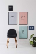 Design Letters - tablica literowa A2 (czarna), dekoracyjna tablica z literami do kuchni, biura i przedpokoju, do powieszenia na