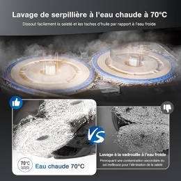 ECOVACS DEEBOT T30 OMNI - robot sprzątający z mopowaniem, 11 000 Pa, mycie gorącą wodą, mini stacja samoopróżniająca, TruEdge™ c