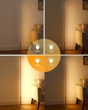 EDISHINE - nowoczesna, ściemniana lampa stojąca LED 3000K, 146 cm, kolumna świetlna z przełącznikiem nożnym, do salonu, sypialni