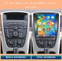 EUWLY Radio Samochodowe 9,7" Android 12 do Opel Astra J / Buick Verano - CarPlay, Bluetooth, Nawigacja i Kamera Cofania