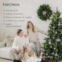 Fairytrees Sztuczna Choinka Nordmann Premium 180 Cm - Realistyczna, Ręcznie Wykonana Z Drewnianą Podstawką