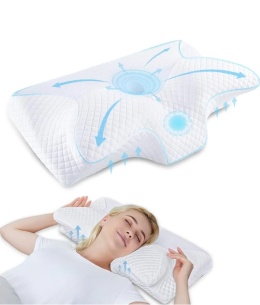 HOMCA PL08 Poduszka Ortopedyczna z Pianki Memory Foam - Podparcie Szyi i Kręgosłupa