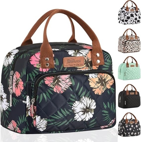 HOMESPON - izolowana torba śniadaniowa/lunch bag dla kobiet i mężczyzn, termiczna torba do pracy