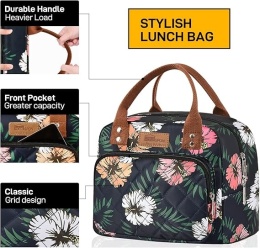HOMESPON - izolowana torba śniadaniowa/lunch bag dla kobiet i mężczyzn, termiczna torba do pracy