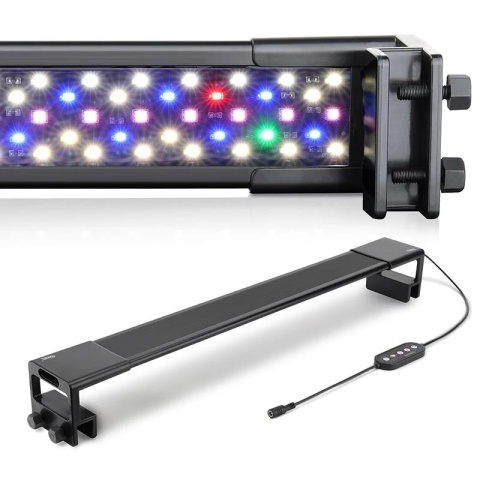 Hygger Lampa Akwariowa Full Spectrum - Oświetlenie LED dla Roślin, Profesjonalny Wzrost Roślin Wodnych