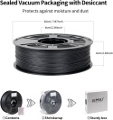 IEMAI ASA GF - Włókno szklane ASA 1,75 mm, 1 kg, matowa czerń - Wytrzymały filament inżynieryjny, odporny na UV, temperaturę i w