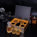 KANARS - zestaw do whisky 5-elementowy: karafka 750 ml + 4 szklanki 300 ml, kryształowe szkło bezołowiowe, wysokiej jakości, w o