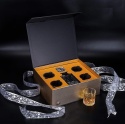 KANARS - zestaw do whisky 5-elementowy: karafka 750 ml + 4 szklanki 300 ml, kryształowe szkło bezołowiowe, wysokiej jakości, w o