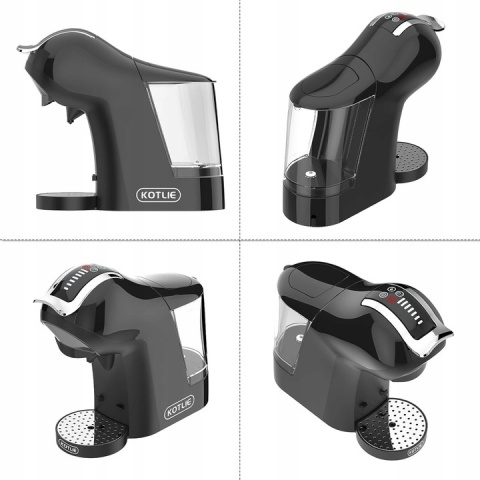 KOTLIE EM-308A Ekspres do Kawy 5 w 1 - Na Kapsułki Nespresso, Dolce Gusto, ESE, Lavazza, Regulacja Temperatury i Pojemności - Cz