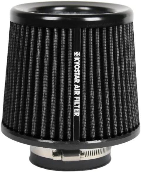 Kyostar - uniwersalny filtr stożkowy 3" (76 mm), czarny, wysokiej jakości, suchy filtr powietrza do dolotu