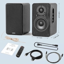 Lonpoo Lp42x Głośniki Aktywne 100 W Rms Z Bluetooth 5.0, Hdmi Arc, Usb, Aux I Pilotem - Czarne