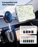 Magnetyczny Uchwyt Samochodowy do Telefonu - 360° Obrotowy, Z Przyssawką, Kompatybilny z iPhone i Android