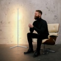 Minimalistyczna Lampa LED - Ekonomiczna, Dimmowalna Lampa Podłogowa do Rogu, Ciepłe Światło