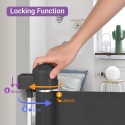 Momcozy Rozsuwana Bramka Zabezpieczająca dla Dzieci i Psów - 0-140 cm, do Wnętrz i na Zewnątrz