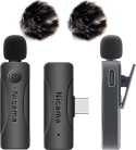 Nicama AS12 Bezprzewodowy Mikrofon Lavalier USB-C - Zestaw 2 Nadajników do iPhone 15/16, Android, Laptop, YouTube, TikTok