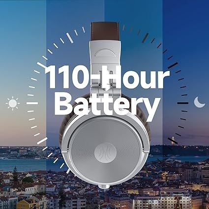 OneOdio Studio Wireless Pro C Słuchawki Bluetooth Nauszne - 110 h, Składane, Srebrne