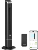 Pureborne Wentylator Kolumnowy Smart 42" Z Pilotem I Aplikacją - Cichy 25 Db, 4 Tryby, Timer 12 H, Wyświetlacz Led