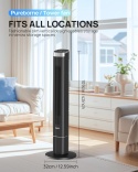 Pureborne Wentylator Kolumnowy Smart 42" Z Pilotem I Aplikacją - Cichy 25 Db, 4 Tryby, Timer 12 H, Wyświetlacz Led