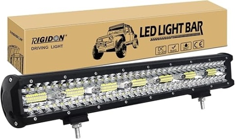 RIGIDON 8D - 20" (50 cm) potrójna listwa LED 420 W, 12V/24V, do aut terenowych, ciężarówek, traktorów, SUV, UTE, ATV, światło 60