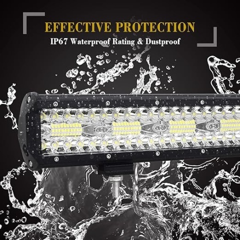 RIGIDON 8D - 20" (50 cm) potrójna listwa LED 420 W, 12V/24V, do aut terenowych, ciężarówek, traktorów, SUV, UTE, ATV, światło 60