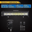 RIGIDON 8D - 20" (50 cm) potrójna listwa LED 420 W, 12V/24V, do aut terenowych, ciężarówek, traktorów, SUV, UTE, ATV, światło 60