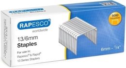 Rapesco 13/6 mm - ocynkowane zszywki, opakowanie 5000 szt.