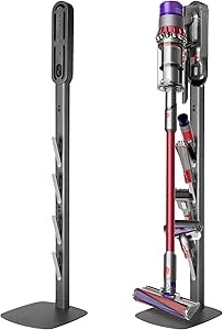 Stojak na odkurzacz kompatybilny z Dyson Gen5, V15, V12, V11, V10, V8, V7, V6 - Metalowy stojak podłogowy z 4 haczykami, stabiln
