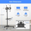 Suptek Mobilny Stojak TV ML55B - Do Telewizorów 21-60", VESA 400×400, z Półką na Laptop, Udźwig 35 kg