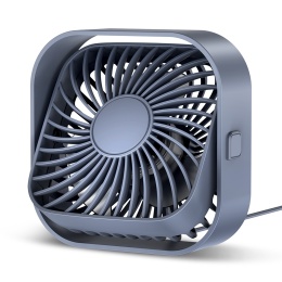 TOPK Wentylator Biurkowy USB - Cichy, 3-Biegowy, Obrót 360°, Bez Baterii