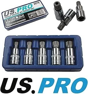 US PRO Zestaw 5 nasadek spline 1/2" - Triple Square M10-M18, model 2076