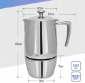 VeoHome Zaparzacz do Espresso Mokka 500 ml - Na 10 Filiżanek, z Podwójnym Filtrem
