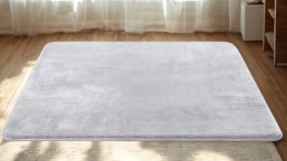 Gruba mata piankowa dla dzieci 150 x 180 cm szara