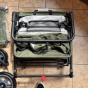 Topwell składany wózek transportowy 120 kg - zielono-beżowy